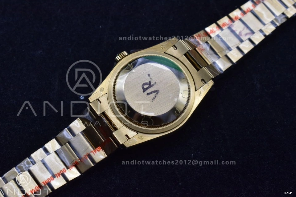 Best QF Dial with YG Gold on President Edition Steel Roman Mark (Gain V5 Bracelet vr3255 36 Weight) DayDate 904L 0224